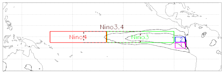 De verschillende El Niño regio's - William M. Connolley