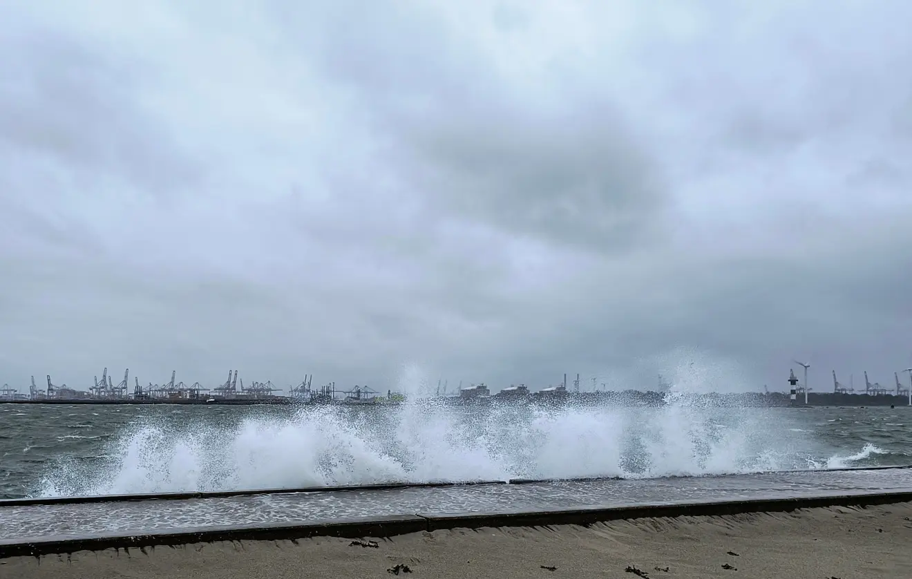 Ook in Hoek van Holland waaide het vrijdag stevig door - Gerrit Hogeweg