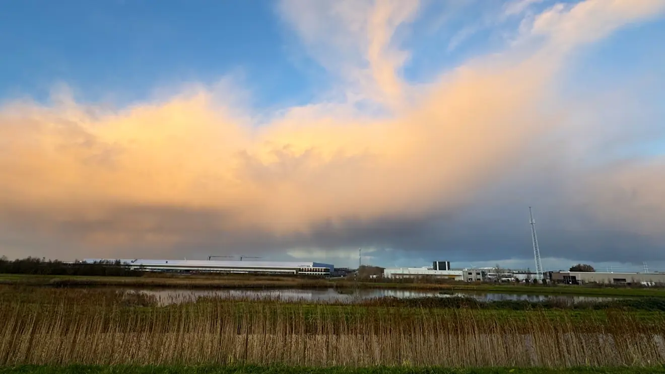 In de polaire lucht kwamen vanochtend ook nog een paar buitjes voor - Jolanda Bakker