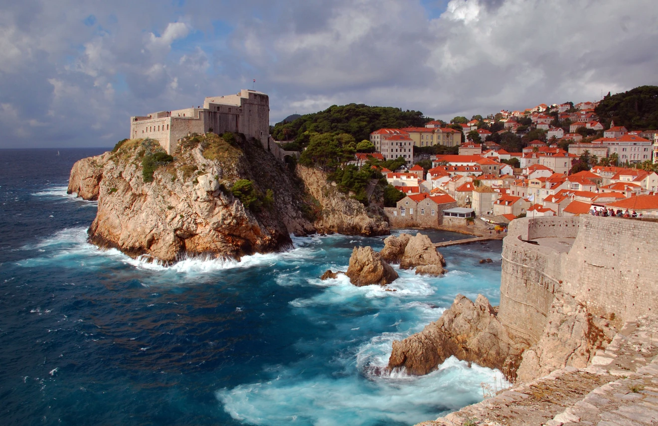 De zee bij Dubrovnik - Edward Wrexler