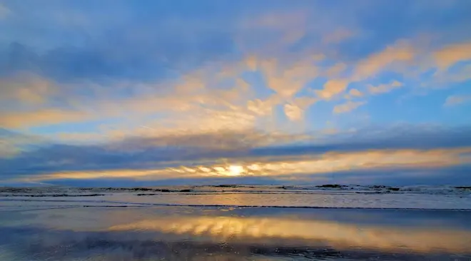 Zonsondergang boven zee - Ed van Pelt