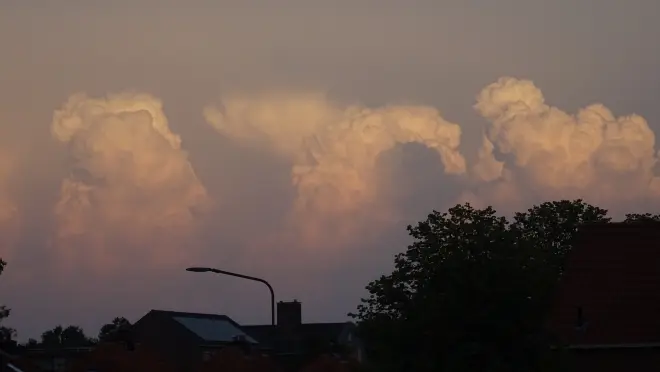 Onweersbuien, gezien vanuit Friesland - Albert Thibaudier