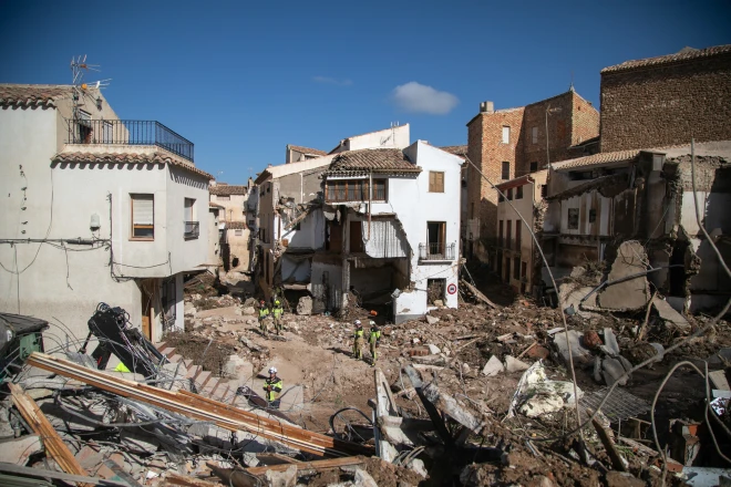 De schade in het stadje Letur in de provincie Albacete na de overstromingen van eind oktober - Piedad López