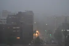 Pluja torrencial a Algirós, València