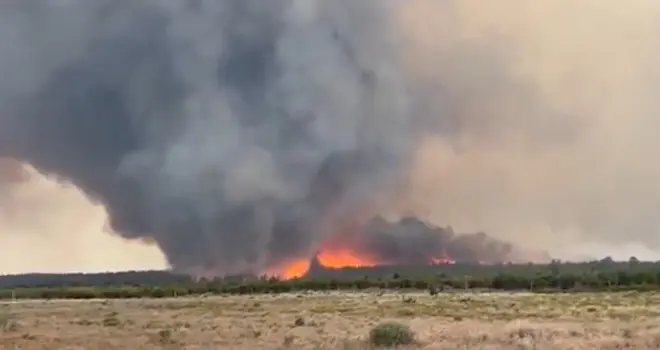 De vuurtornado van 12 juli in Utah - still uit video