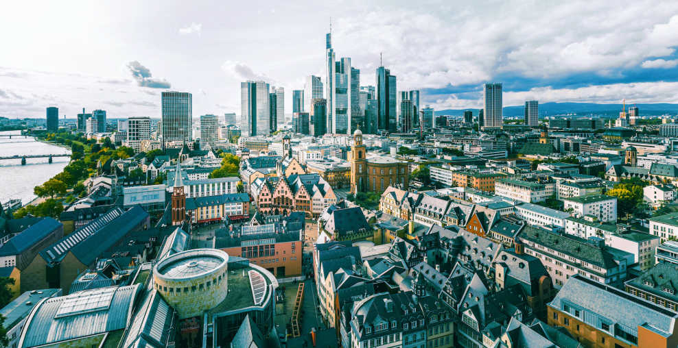 Stadtansicht von Frankfurt am Main.
