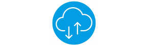 Icon zeigt Datentransfer in die Cloud