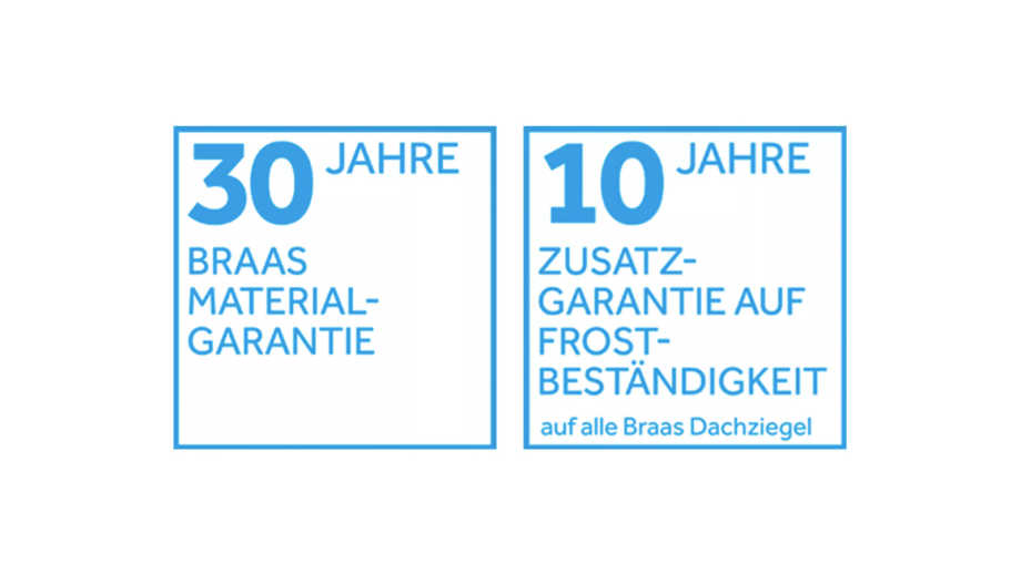 10+ 30 Jahre Braas Funktionsgarantie für Dachziegel