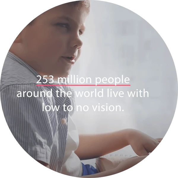 253 milhões de pessoas em todo o mundo vivem com pouca ou nenhuma visão.