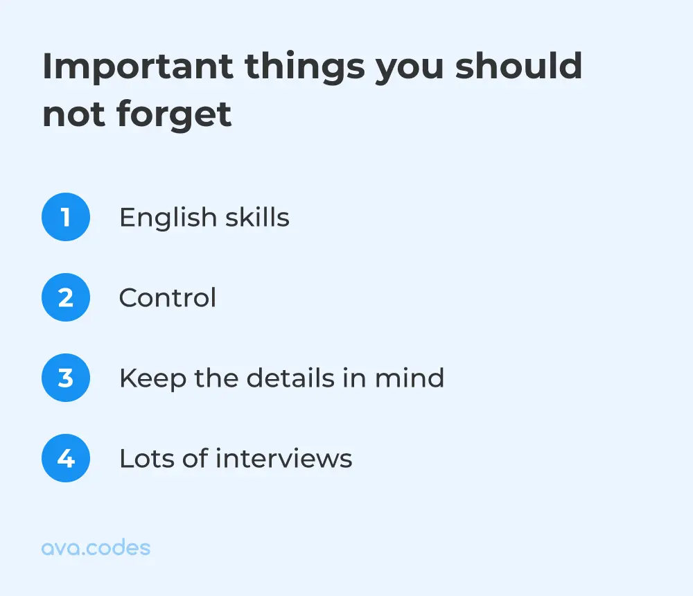 Important things you should not forget