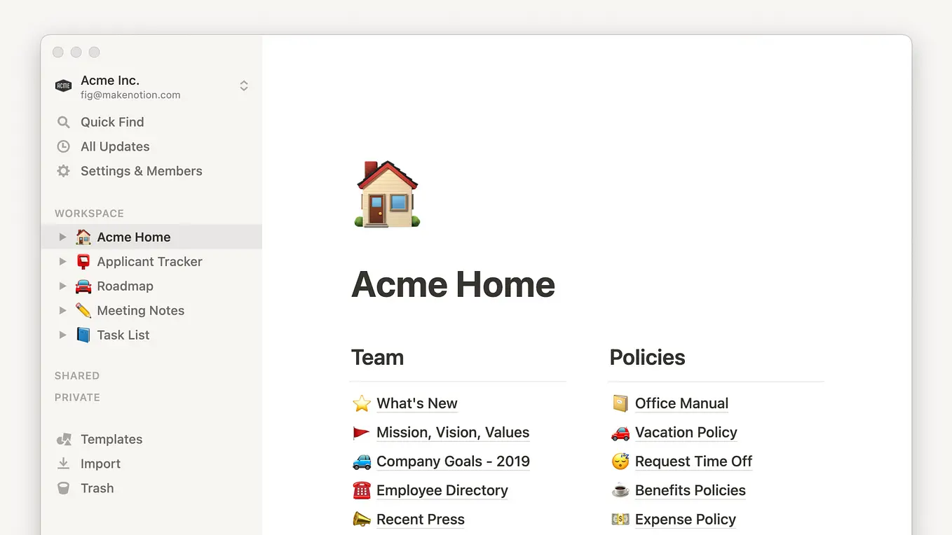 Notion UI Redesign