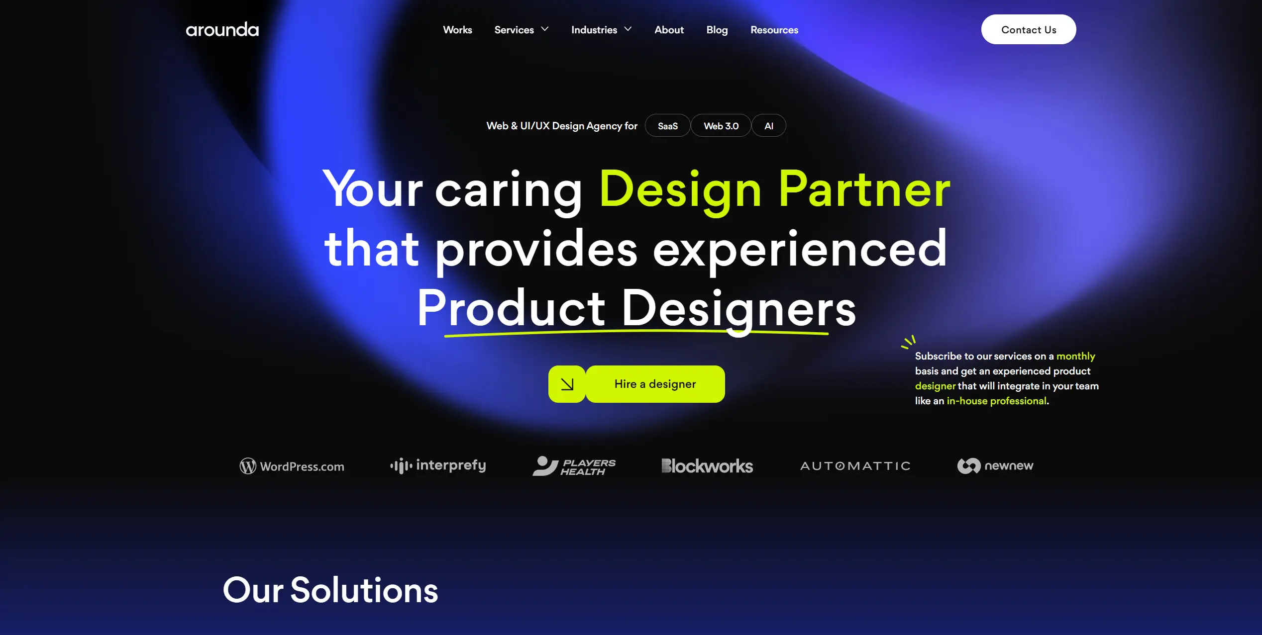 SaaS Design Agency - Arounda