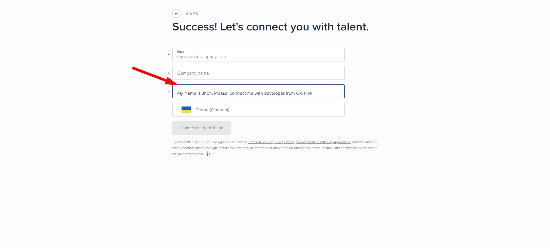 Hire Ukrainian Developers - Toptal Steps