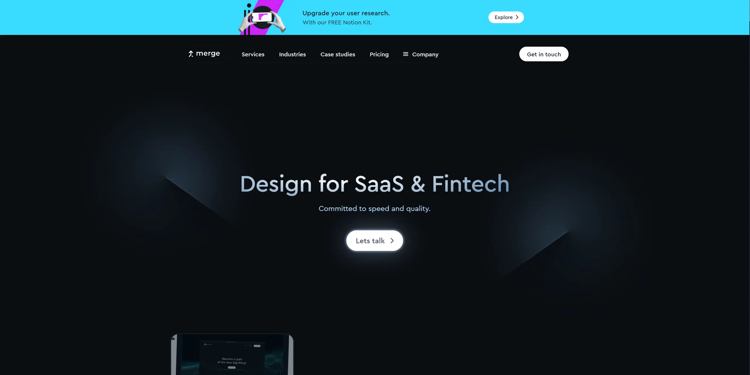 SaaS Design Agency - Merge Rocks