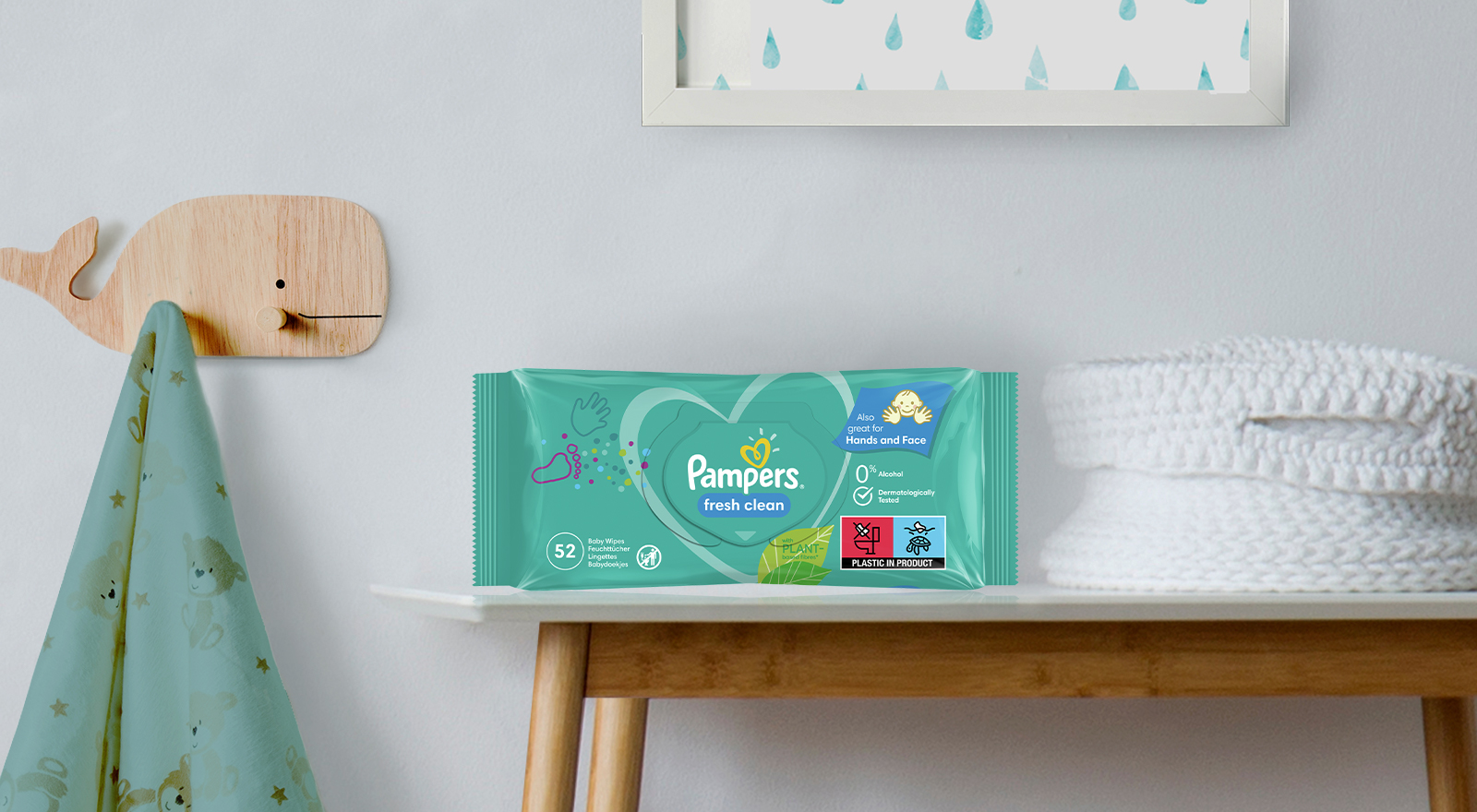 8 paquets de 52 lingettes pampers fresh Clean neuf - Pampers | Beebs