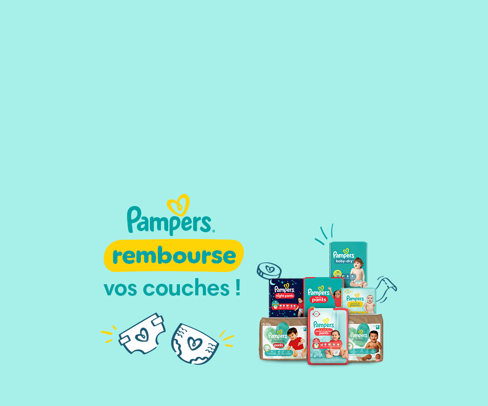 Pampers rembourse vo couches !