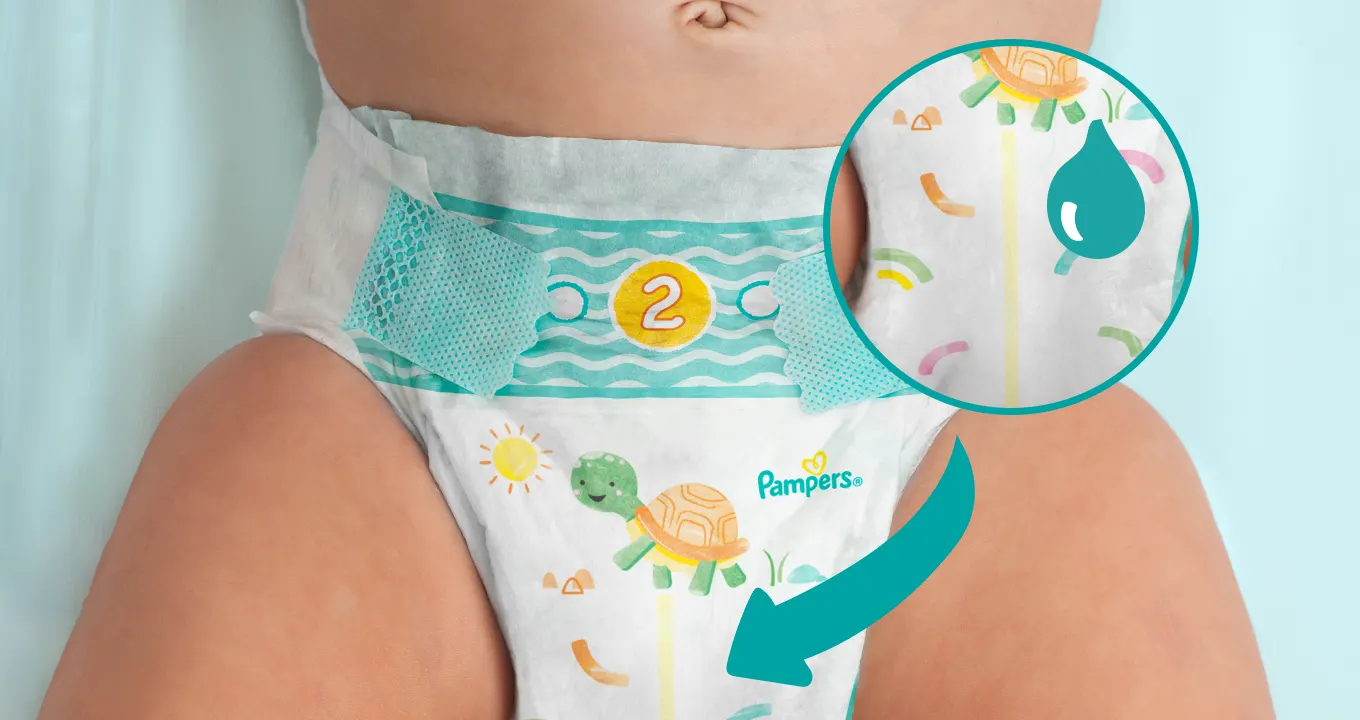 PAMPERS Baby-dry Couches taille 2 (4-8kg) 60 couches pas cher 