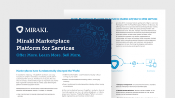Mirakl Marketplace Platform for Services