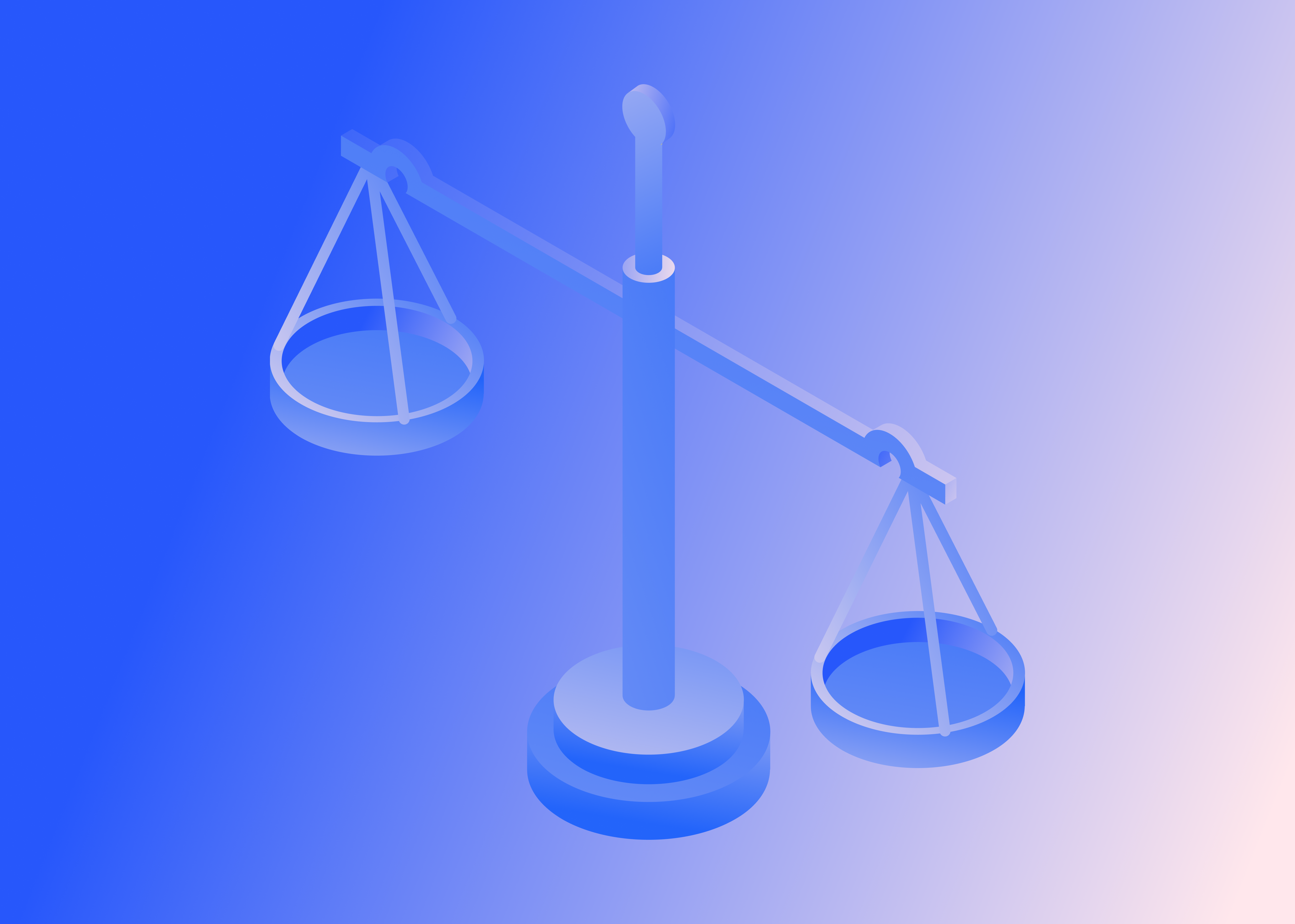 A simple, abstract illustration showing four vertical columns of increasing height, meant to visualize scaling or growth. The columns are shaded in blue and white, with the shortest column on the left and the tallest on the right, suggesting progression over time.