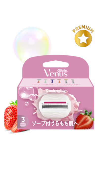 ヴィーナス うるもち肌へ イチゴ畑の香り 替刃（３枚入り）