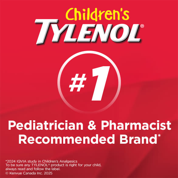 TYLENOL Enfants est la marque la plus recommandée par les pédiatres et les pharmaciens