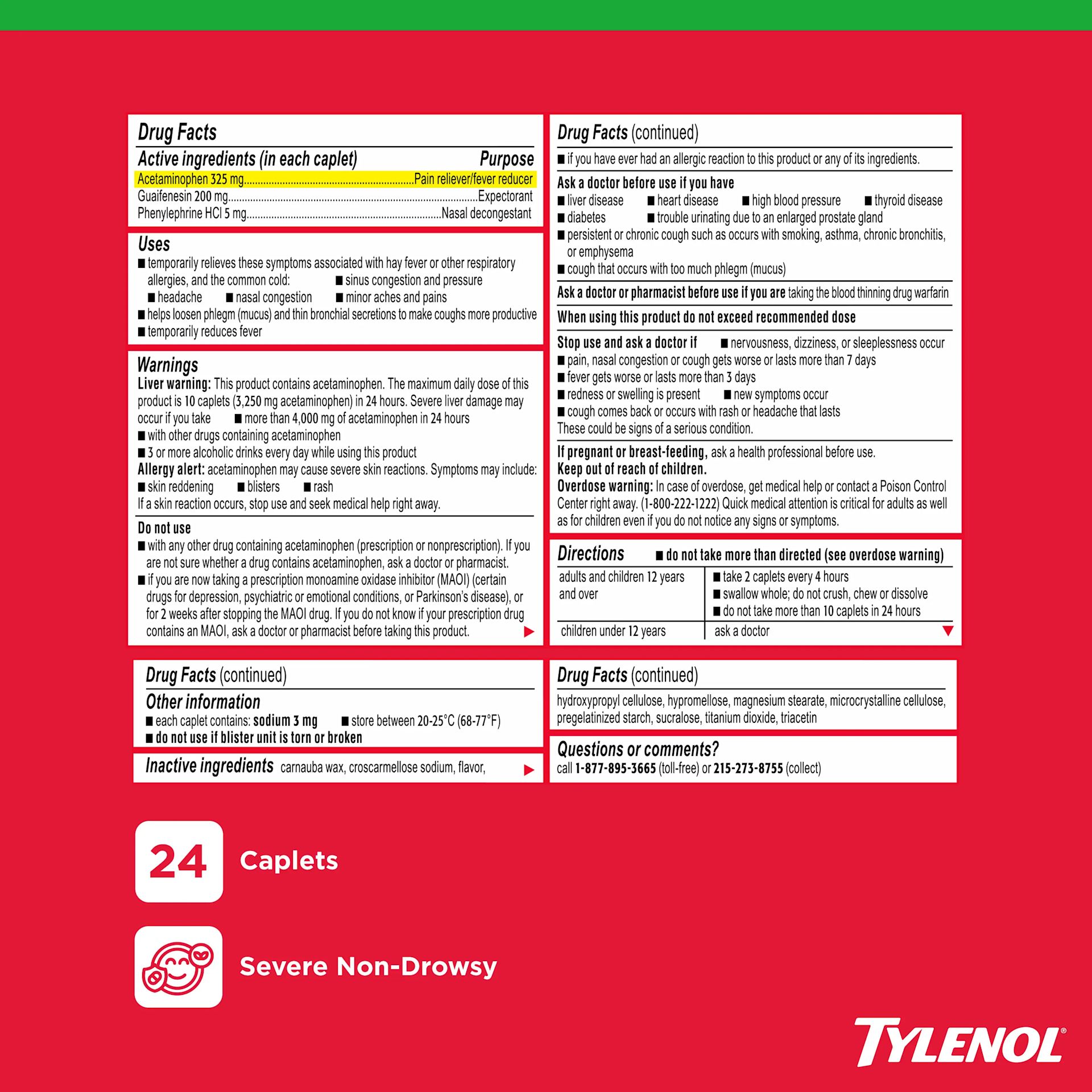 TYLENOL® Sinus Severe Daytime Caplets