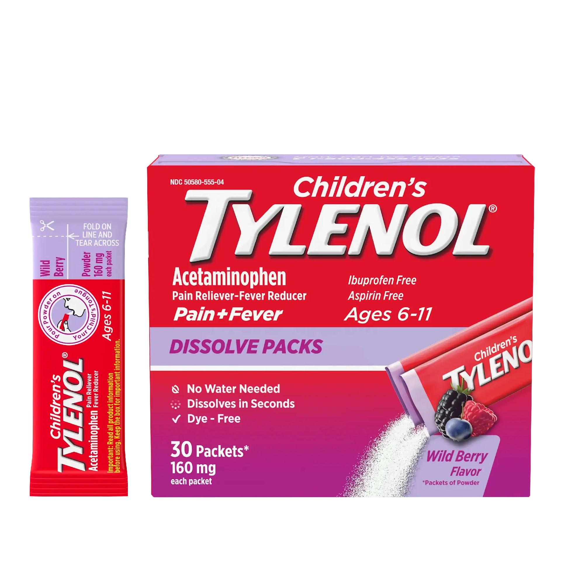 Chlidren's Tylenol® dissolve packs