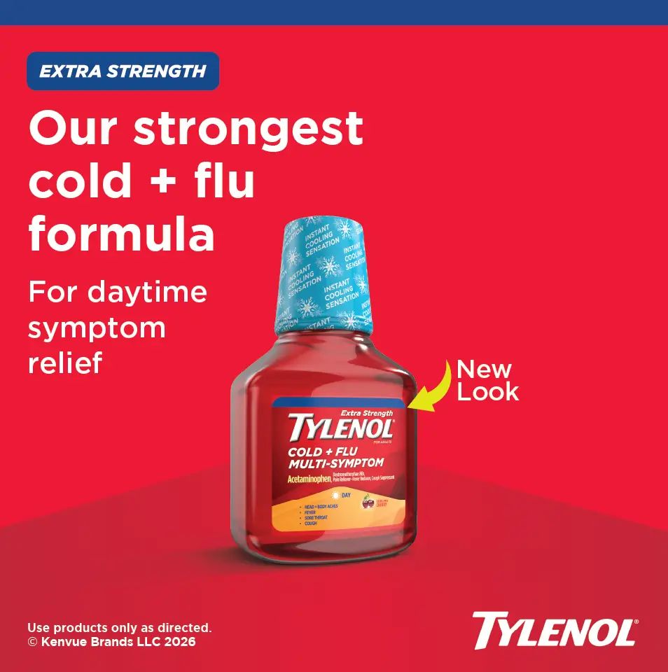 TYLENOL® Extra Strength Cold + Flu Multi-Symptom Daytime Liquid