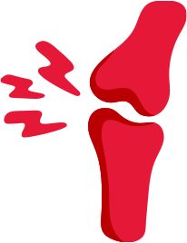 Illustration of joint pain