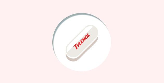 A white Tylenol pill