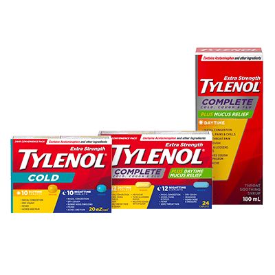 3 packets of TYLENOL® Cold, Cough and Flu caplets