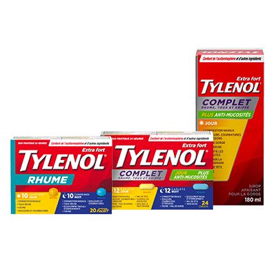 Boîtes de caplets TYLENOL® Rhume, toux et grippe