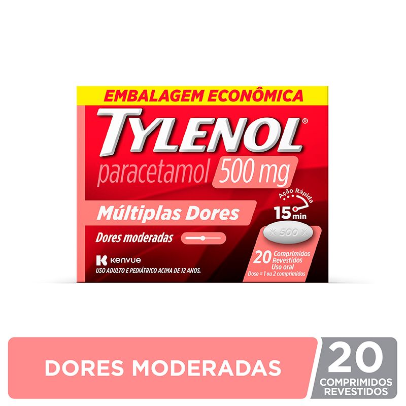 TYLENOL® MÚLTIPLAS DORES MODERADAS 500mg img 2