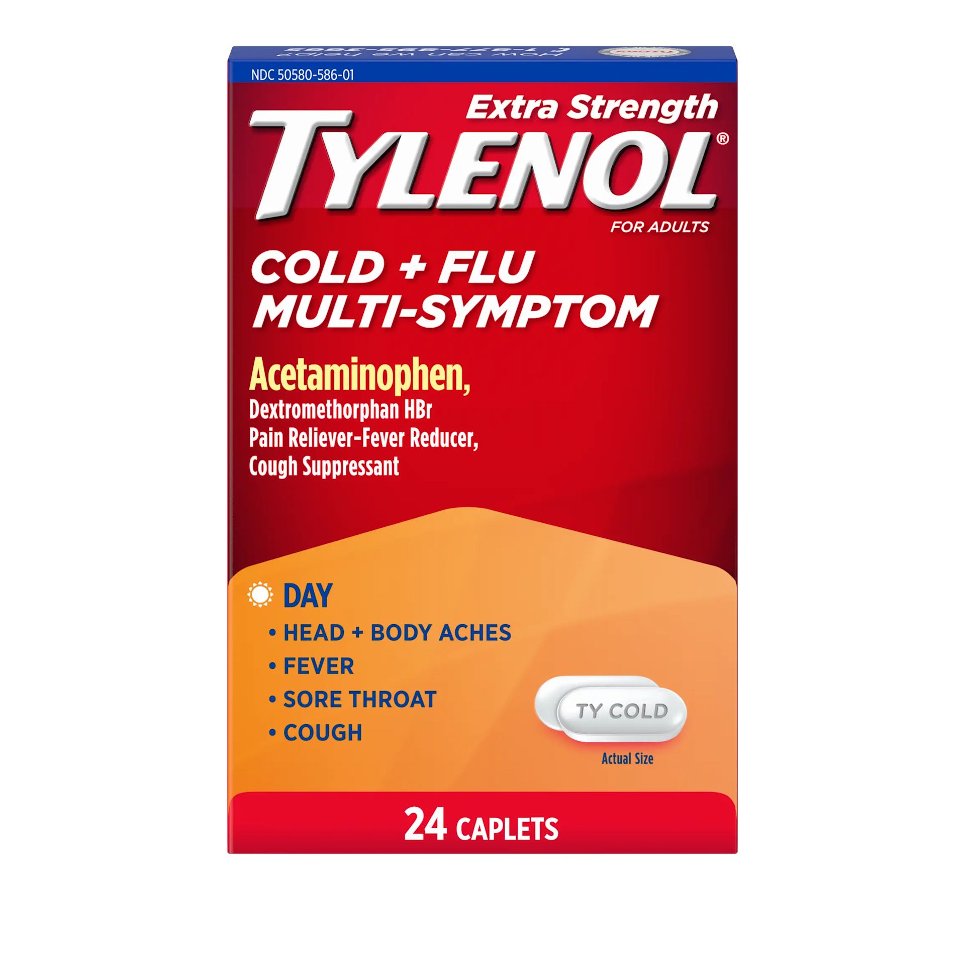 TYLENOL® Extra Strength Severe Cough + Sore Throat Daytime Caplets