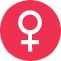 Icône de symbole féminin