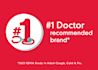 Number one logo with stethoscope and Tylenol's claim 'Number 1 Doctor recommended brand in Adult Cough, Cold and Flu Category'