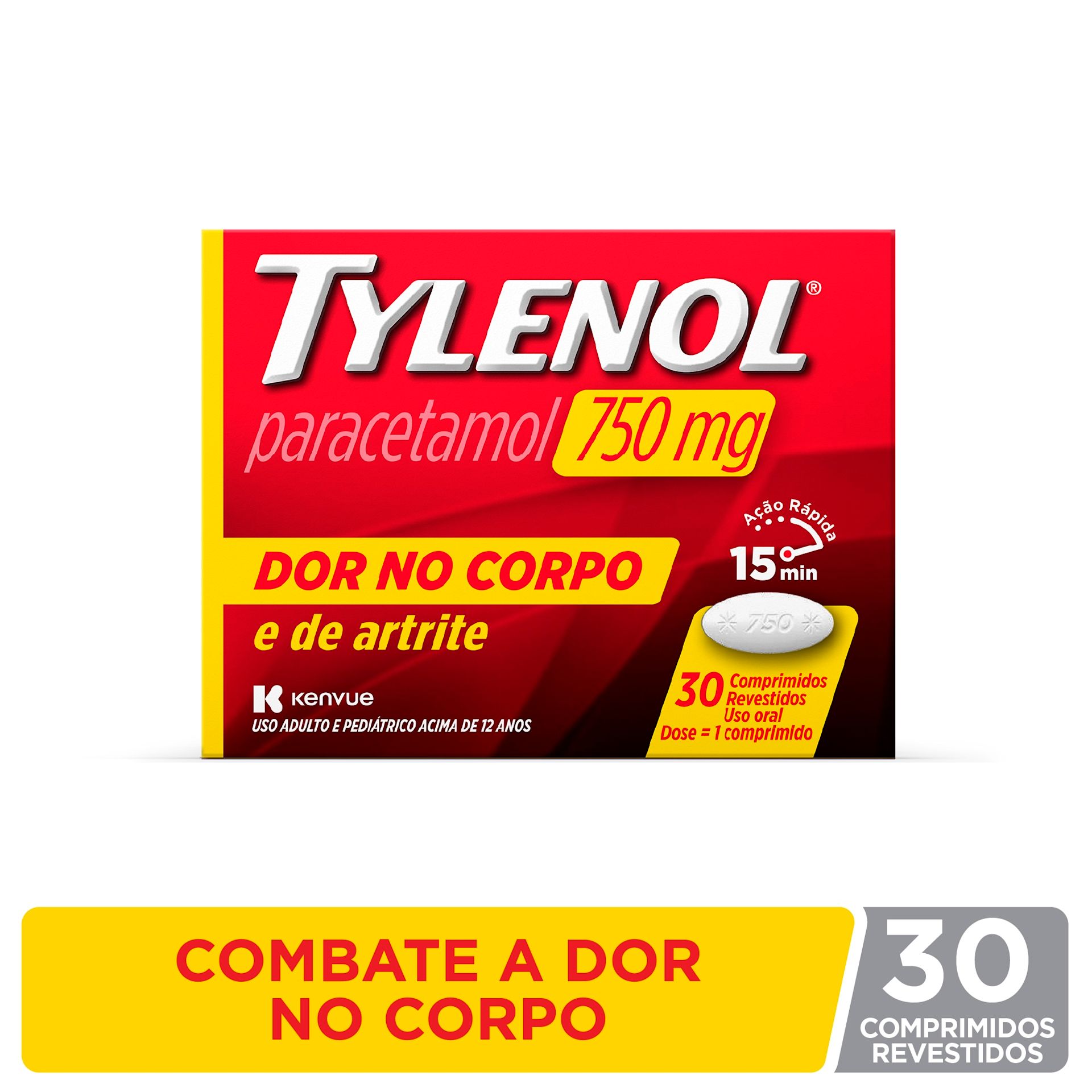 TYLENOL® DOR NO CORPO 750 mg