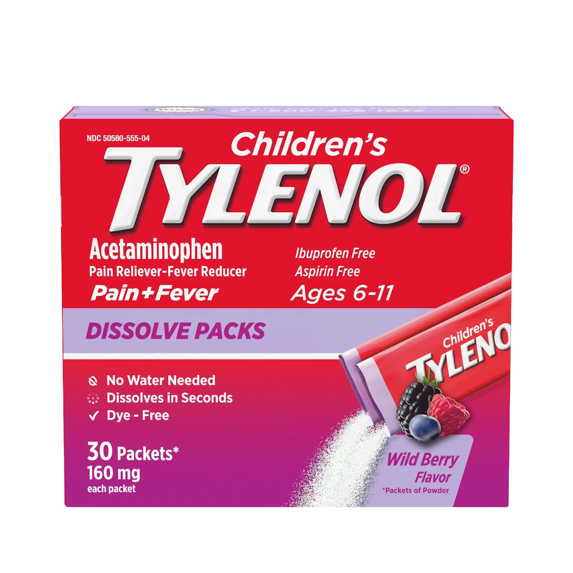 Chlidren's Tylenol® dissolve packs