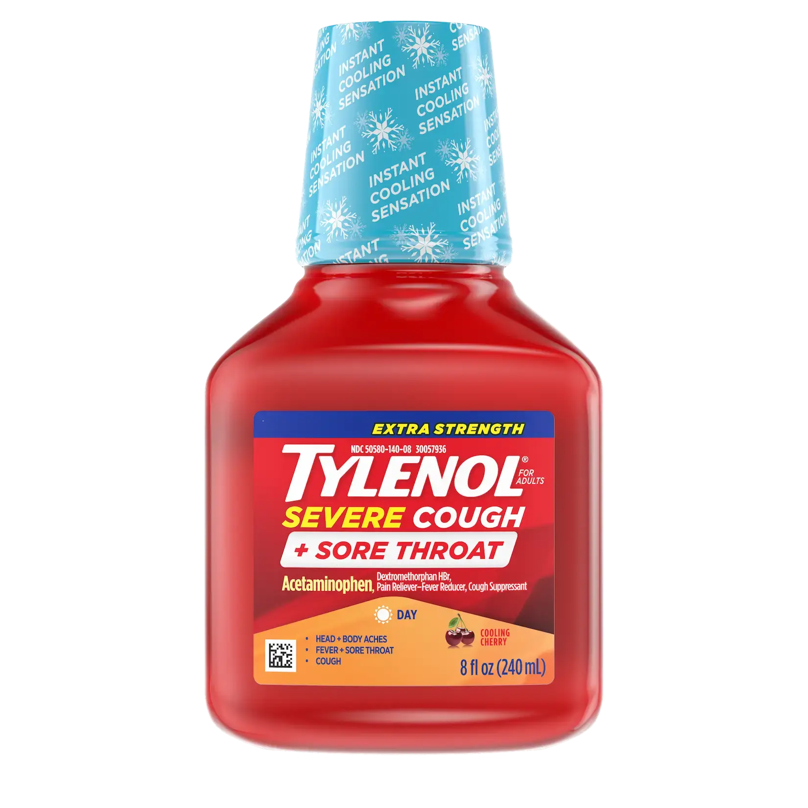 TYLENOL® Extra Strength Severe Cough + Sore Throat Day Liquid