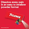 TYLENOL EASY DISSOLVE in an easy to swallow powder format 