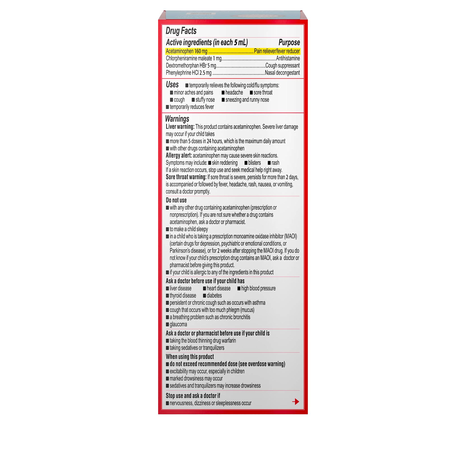 Children's Tylenol® Cold + Flu in grape flavor