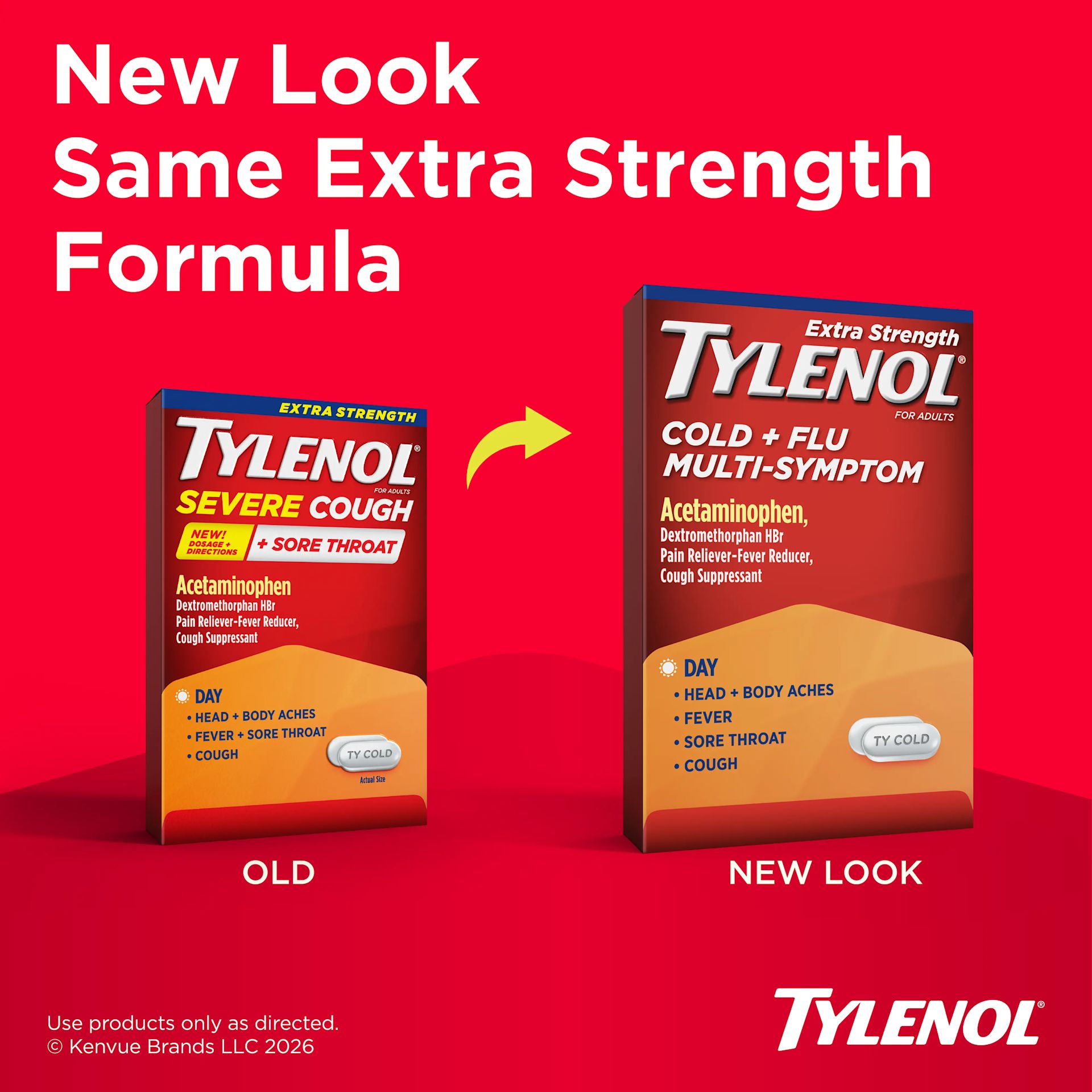 TYLENOL® Extra Strength Severe Cough + Sore Throat Daytime Caplets