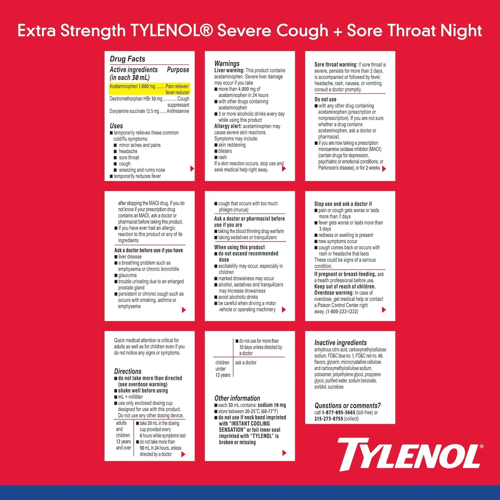 Extra Strength Severe Cough + Sore Throat Night Liquid