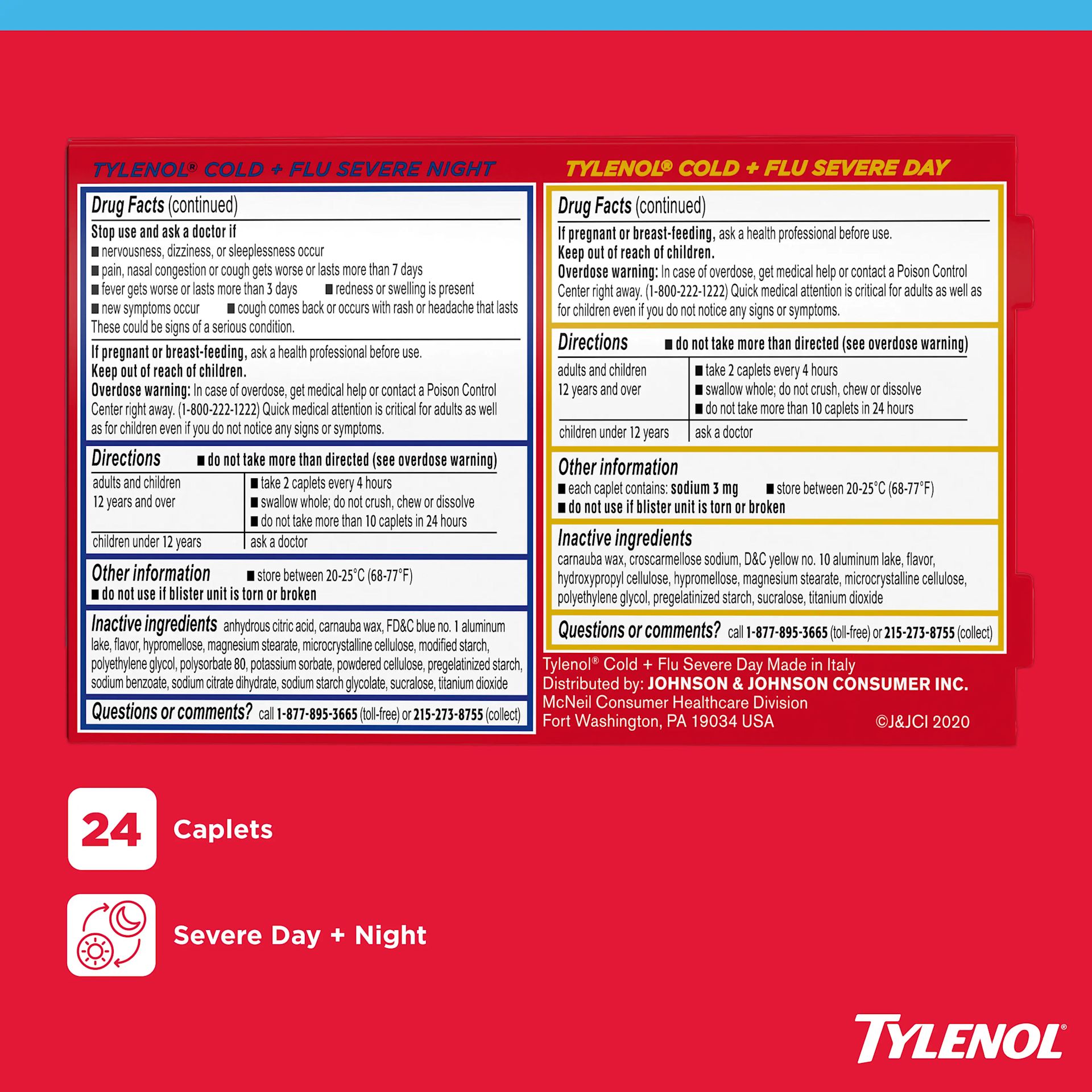TYLENOL® Cold + Flu Severe For Day And Night Time