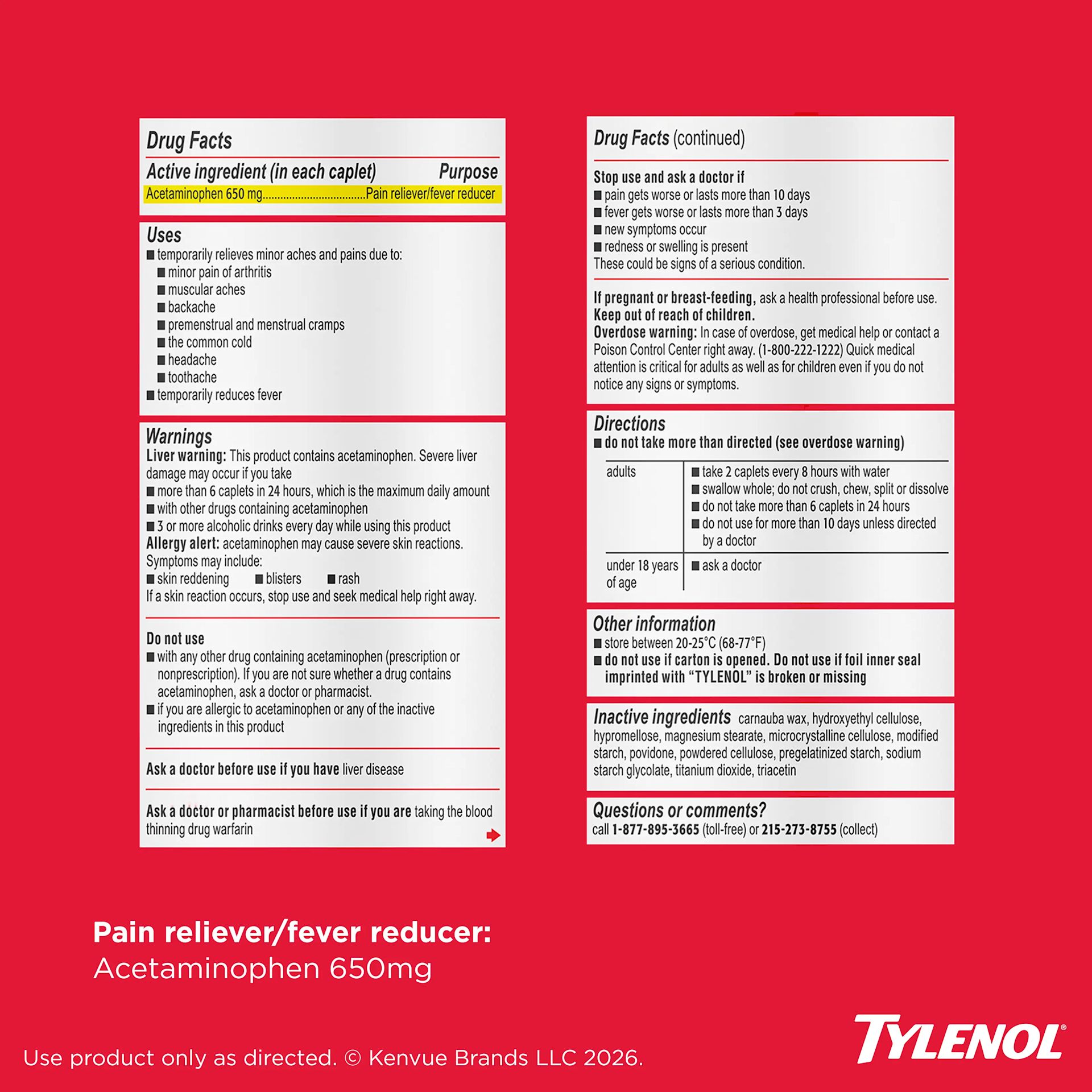 TYLENOL® 8 HR Arthritis Pain Relief Tablets
