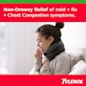 Non-Drowsy Relief of cold + flu + Chest Congestion symptoms