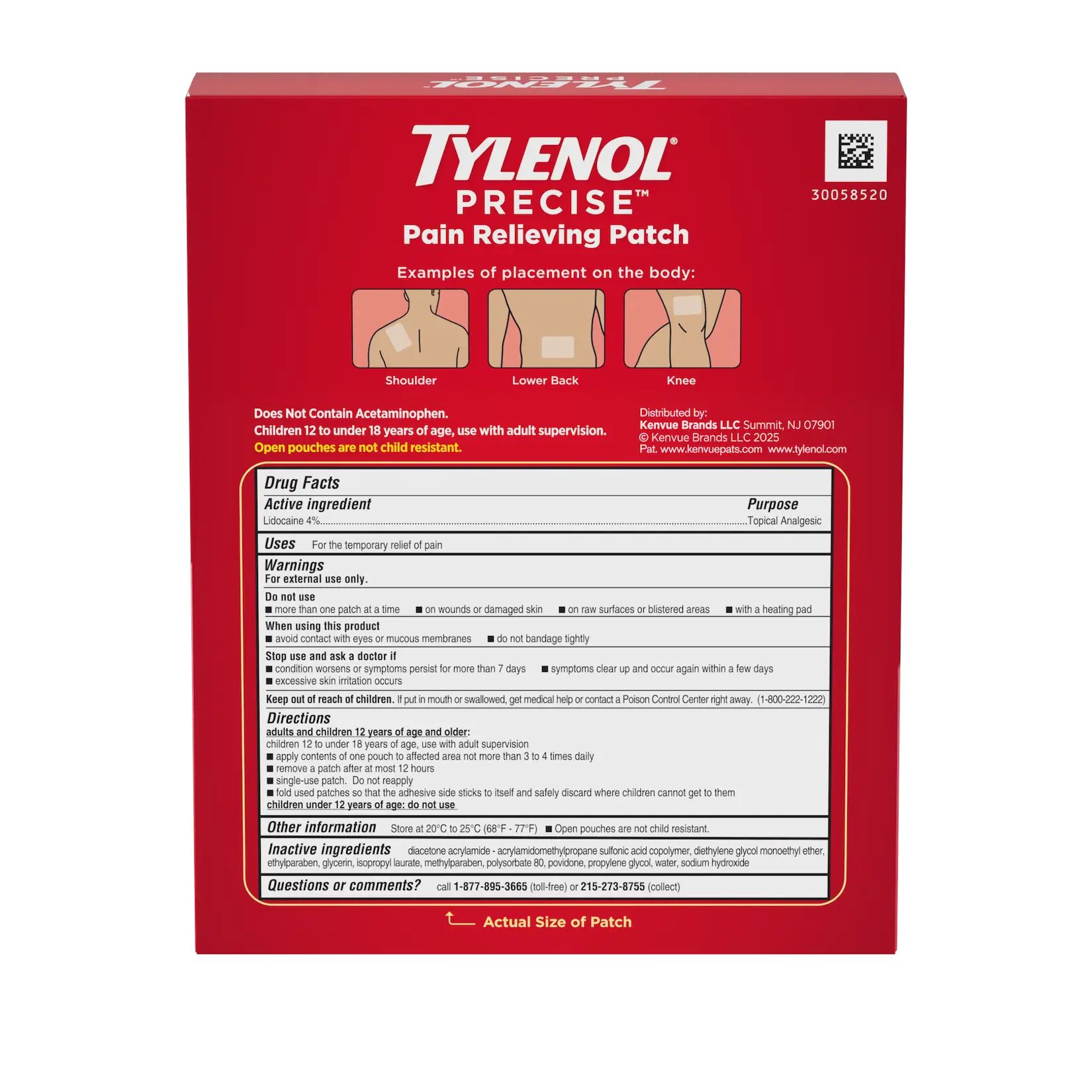 TYLENOL® PRECISE™ Pain Relieving Patches