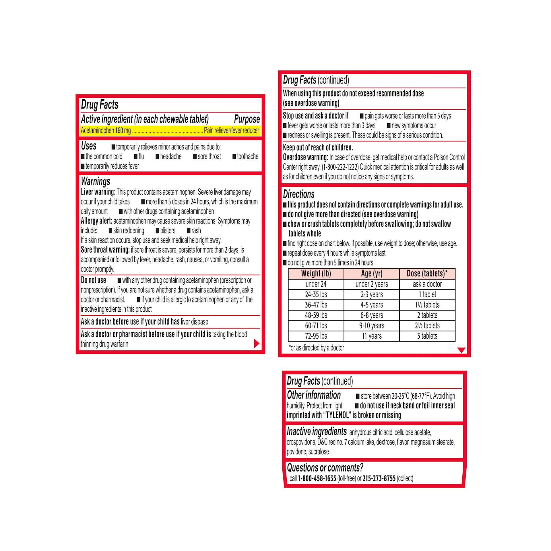 TYL 300450519245 US Childrens Chewables Bubblegum 24CT 00000 TYL 300450519245 DF Children’s TYLENOL® Chewables Drug Facts
