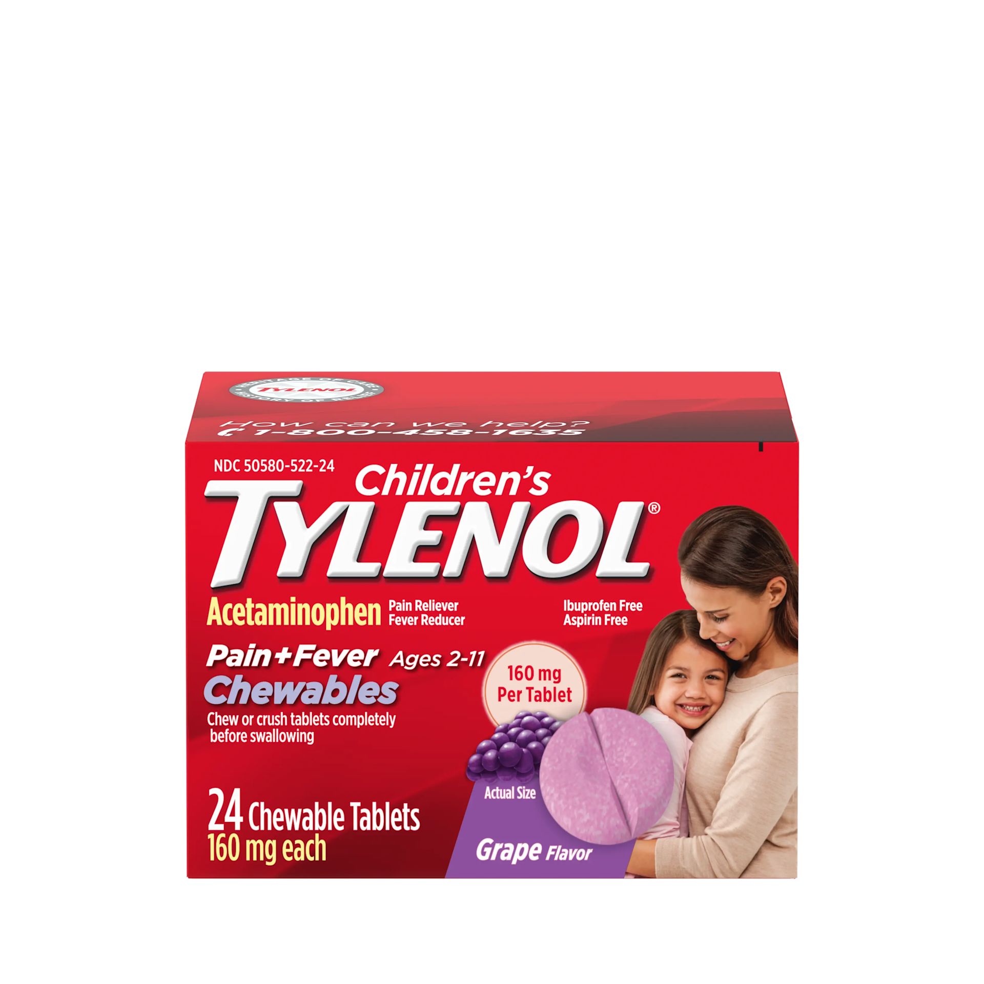 Children's Tylenol® chewable grape flavor