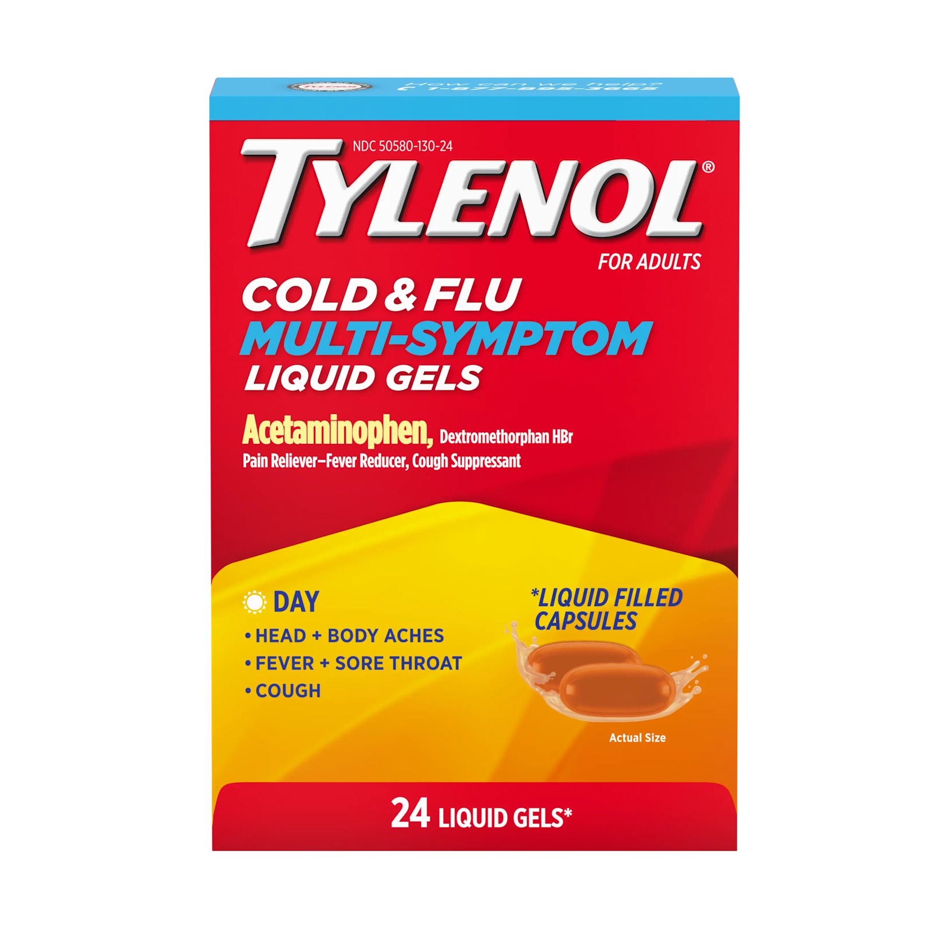 TYLENOL® Daytime Cold & Flu Multi-Symptom Relief Liquid Gels